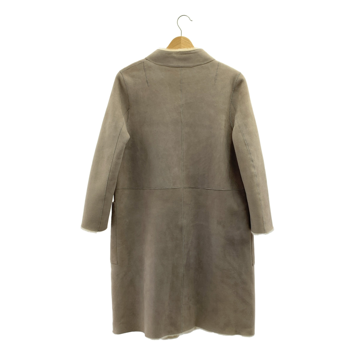 CBF FOURREUR / シービーエフ | ムートン コート | L | グレー/アイボリー | レディース