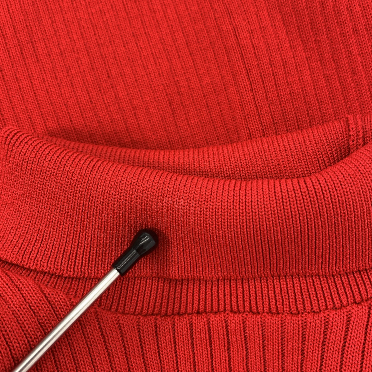 MSGM / エムエスジーエム | ハートホール ハイネック パフスリーブ リブニット | S | レッド | レディース