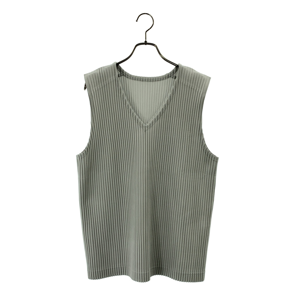 HOMME PLISSE ISSEY MIYAKE / オムプリッセイッセイミヤケ | プリーツ Vネック ベスト | 3 | メンズ