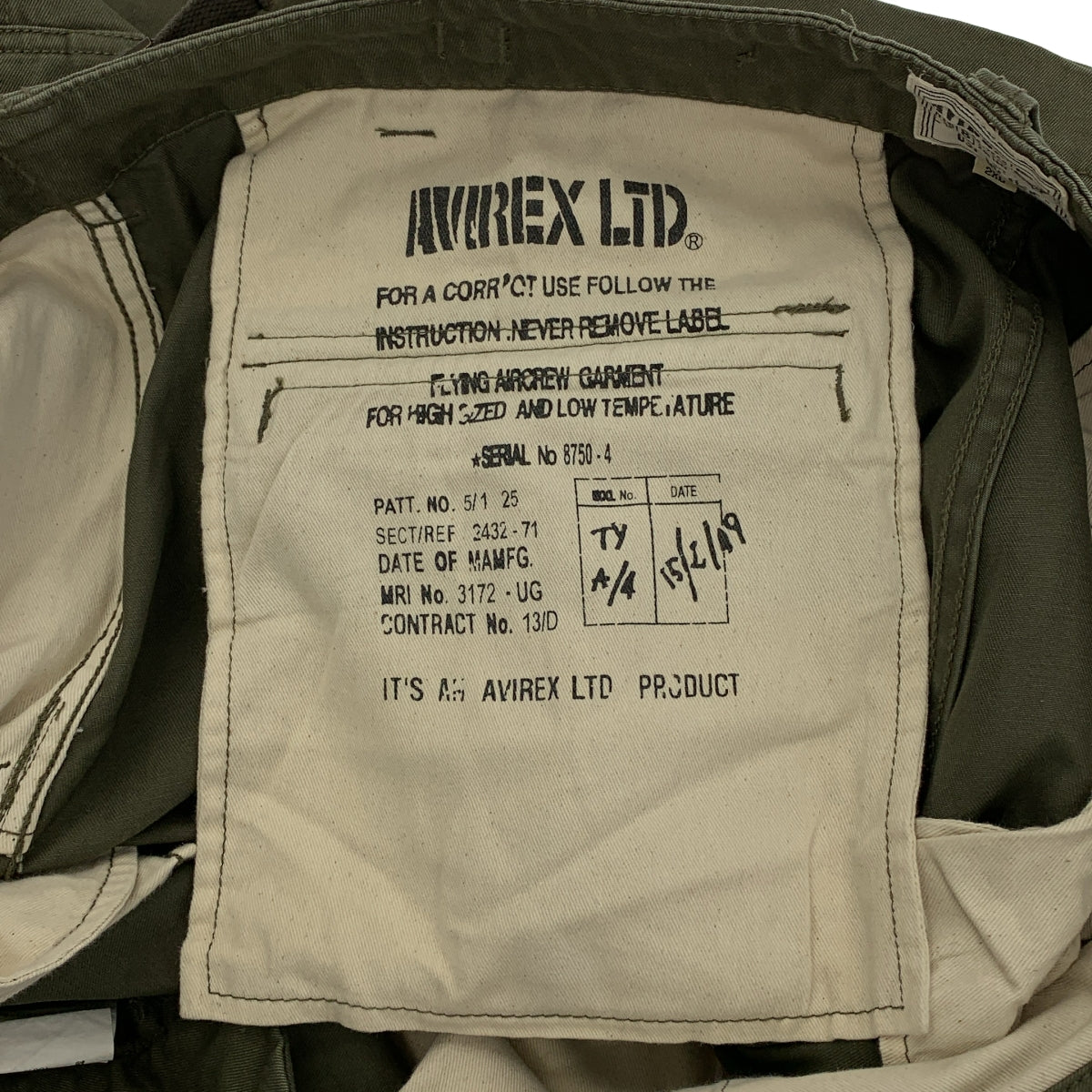 AVIREX / 아빌렉스 | 파티그 카고 반바지 | 2XL | 남성