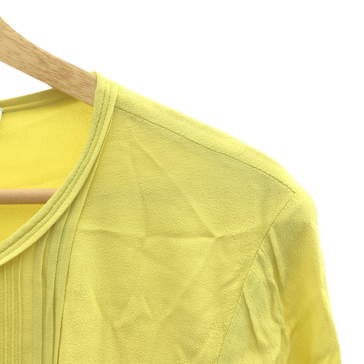 DIANE VON FURSTENBERG / ダイアンフォンファステンバーグ | SLICED DRESS / レーヨン シフォン プリーツ ワンピース | 8 | イエロー | レディース