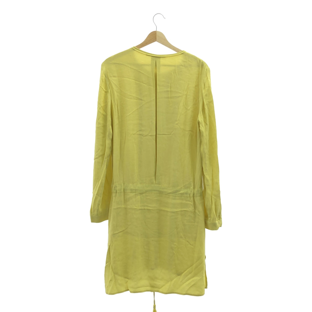 DIANE VON FURSTENBERG / ダイアンフォンファステンバーグ | SLICED DRESS / レーヨン シフォン プリーツ ワンピース | 8 | イエロー | レディース