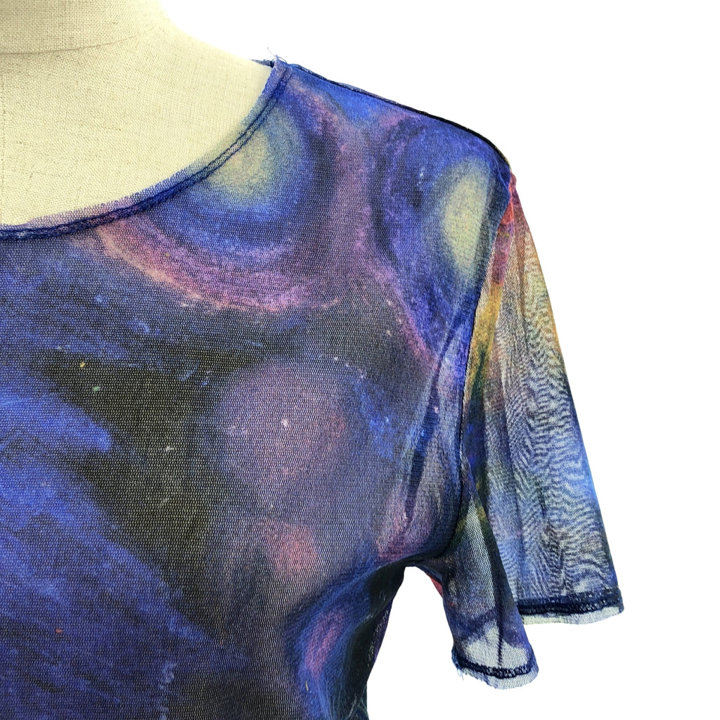 ISSEY MIYAKE / イッセイミヤケ | サイドリボン シアー プリント カットソー | 3 | レディース