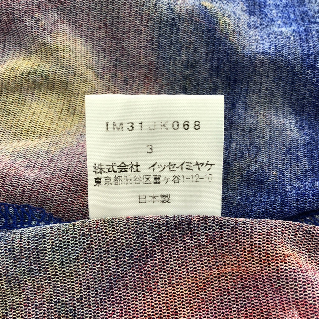 ISSEY MIYAKE / イッセイミヤケ | サイドリボン シアー プリント カットソー | 3 | レディース