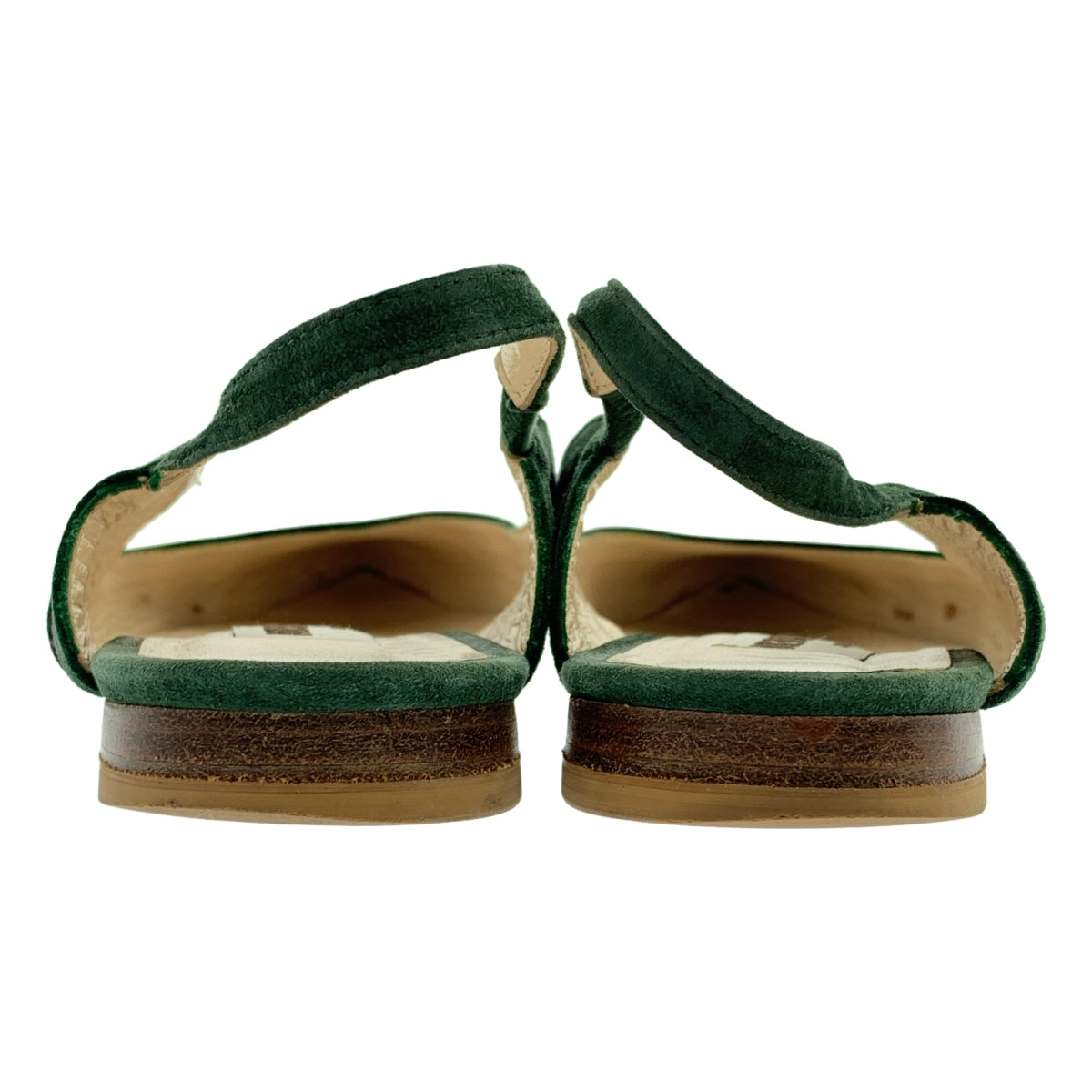 NEBULONI E / 네브로니 | 스웨이드 가죽 바이 컬러 스트랩 포인티드 투 플랫 슈즈 | 38 | 여성