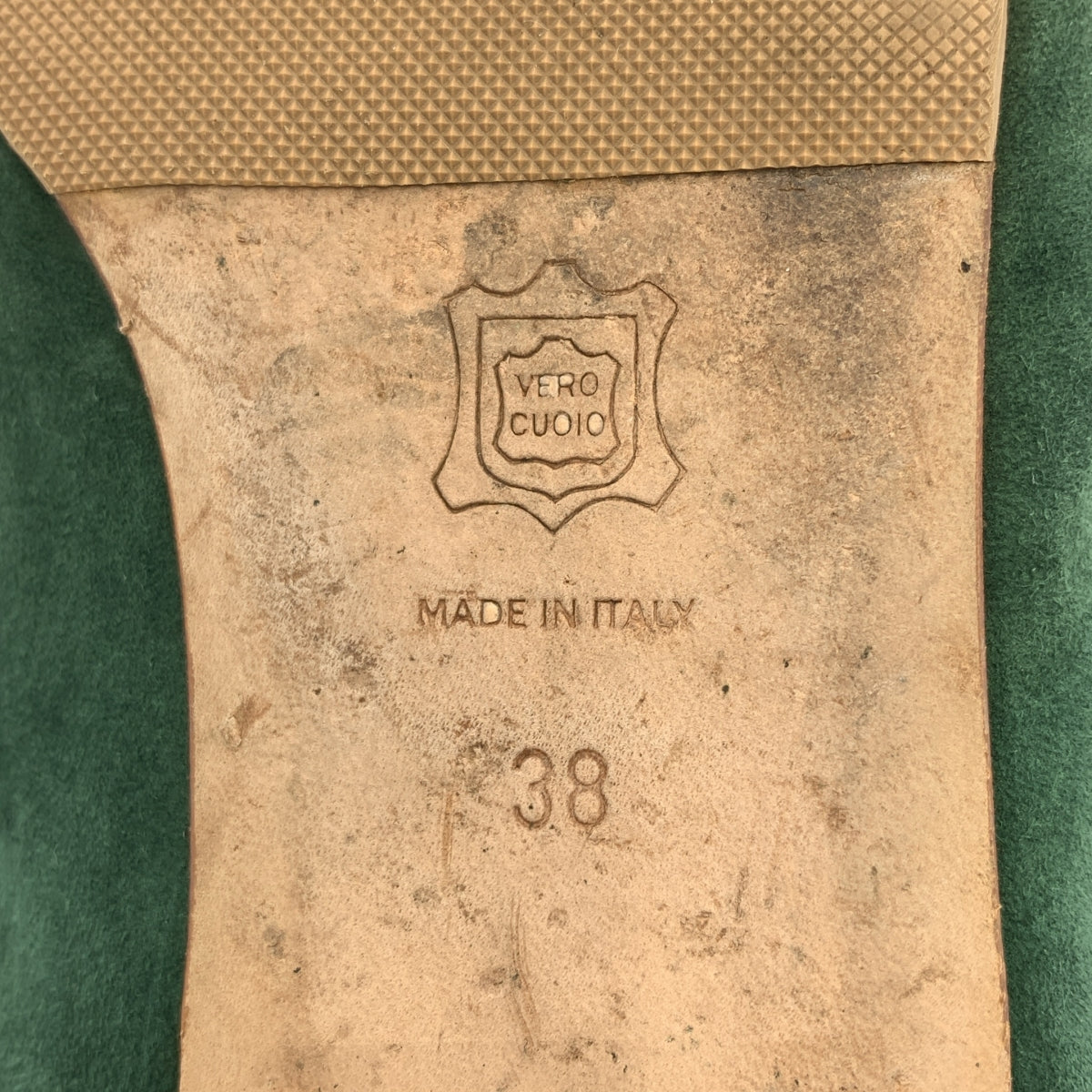 NEBULONI E / 네브로니 | 스웨이드 가죽 바이 컬러 스트랩 포인티드 투 플랫 슈즈 | 38 | 여성