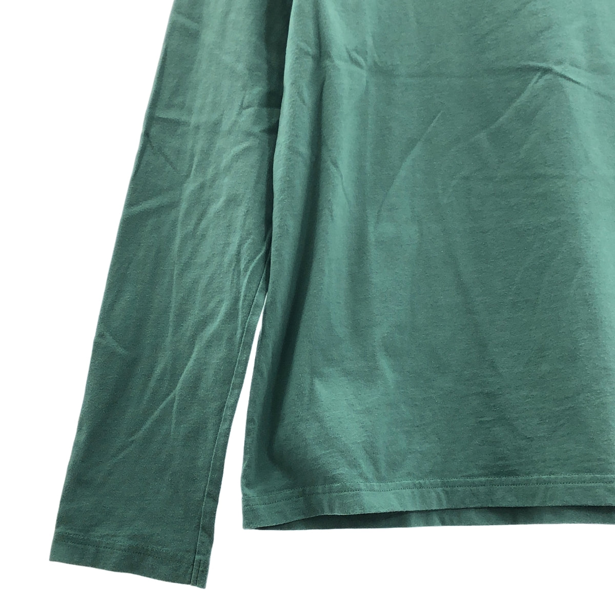 MAISON KITSUNE / メゾンキツネ | ワンポイント ワッペン クルーネック Tシャツ カットソー | S | グリーン | レディース