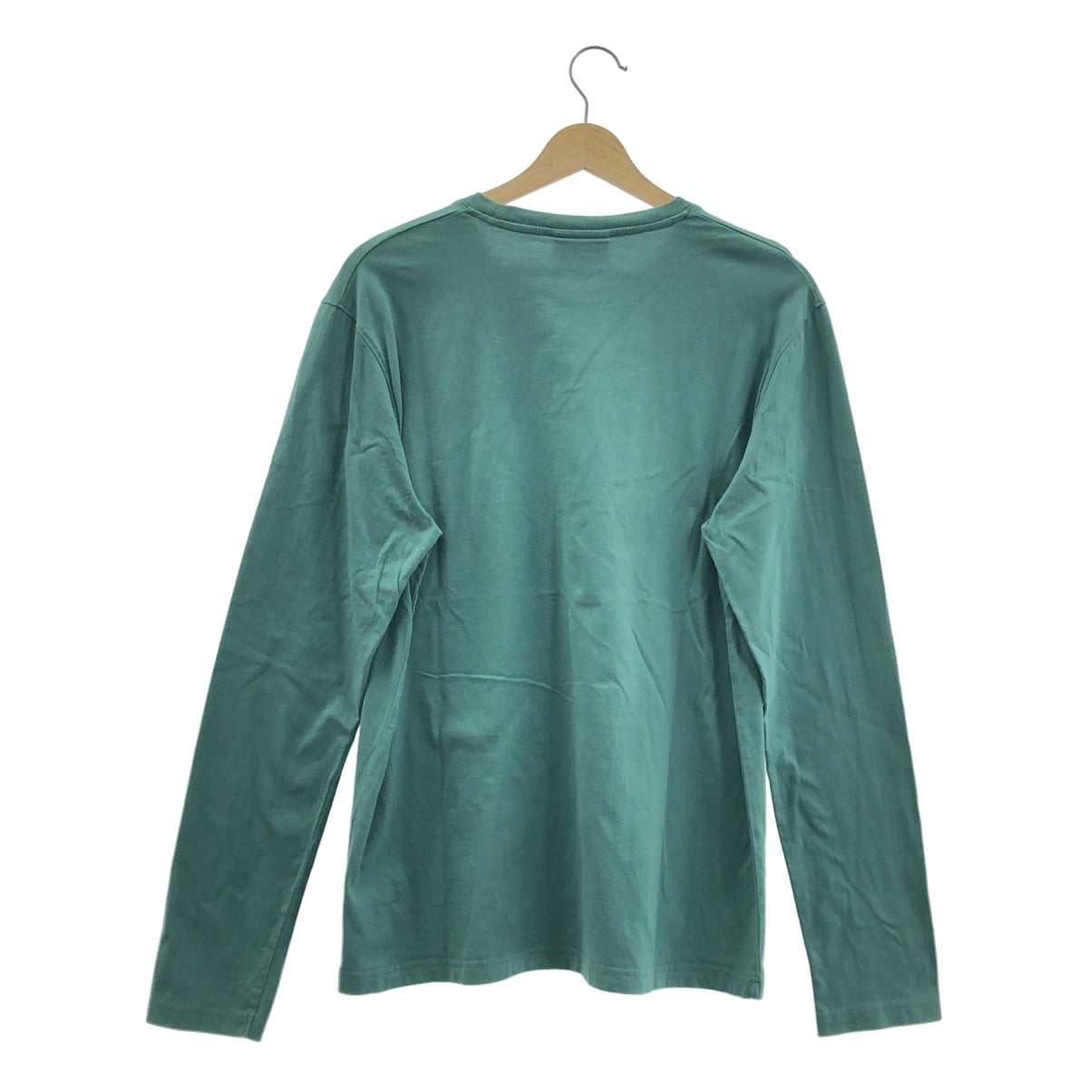 MAISON KITSUNE / メゾンキツネ | ワンポイント ワッペン クルーネック Tシャツ カットソー | S | グリーン | レディース