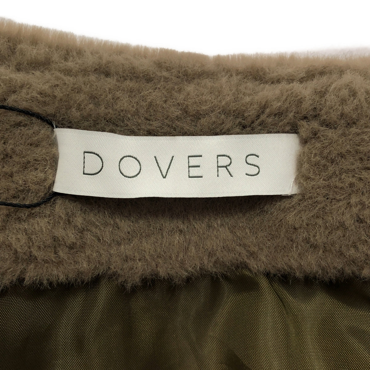 【美品】  DOVERS / ドーバーズ | フェイクファー ノーカラー ジャケット / 総裏地 | Free | ブラウン | レディース