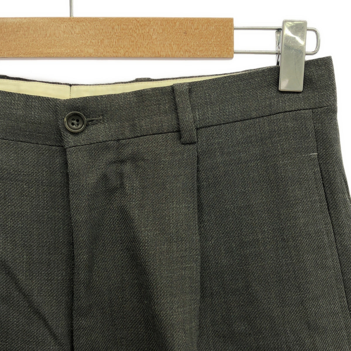 ARMANI COLLEZIONI | Wool linen blend slacks | S | Grey | Men's