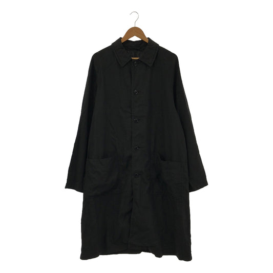 nest robe CONFECT | 2020SS | Overdyed linen baldachin coat | F | Black | Men's