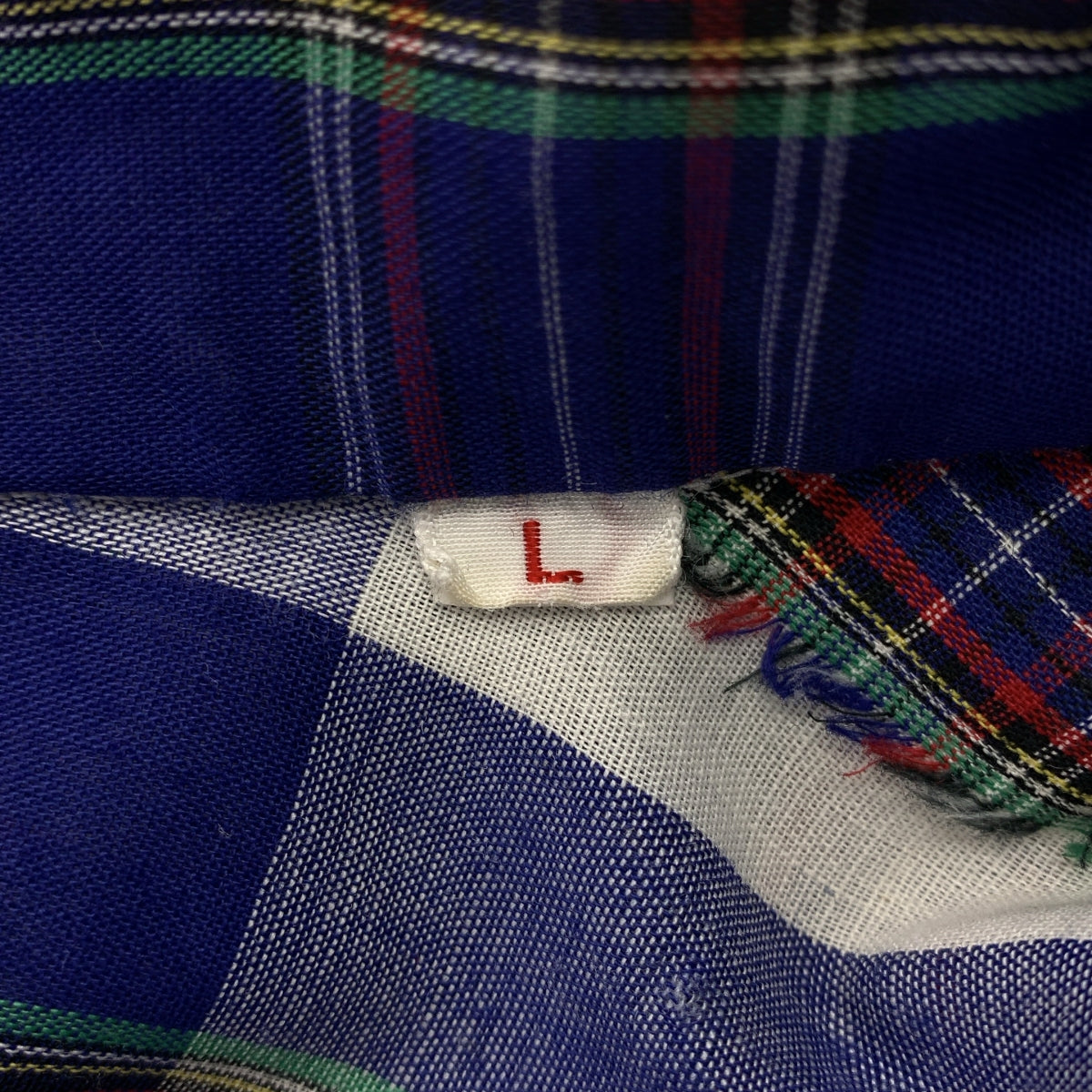 復古 | SAKS FIFTH AVENUE 格紋襯衫 | L 碼 | 藍色 | 男款