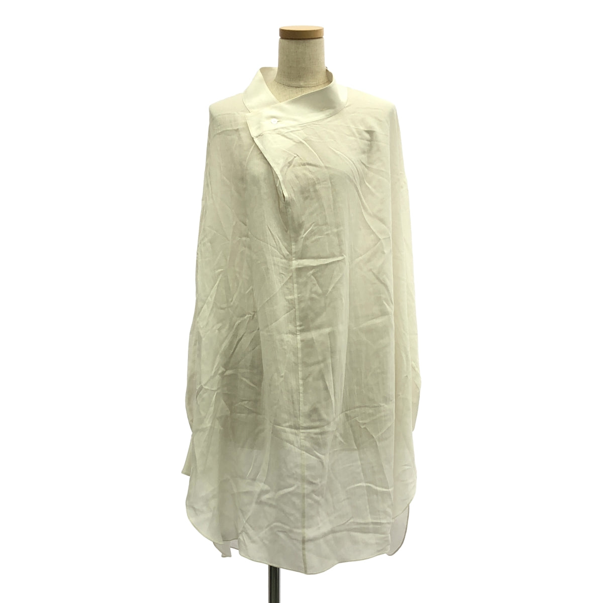 THE ROW | 2WAY 高領人造絲羊毛襯衫裙 | XS | 白色 | 女款