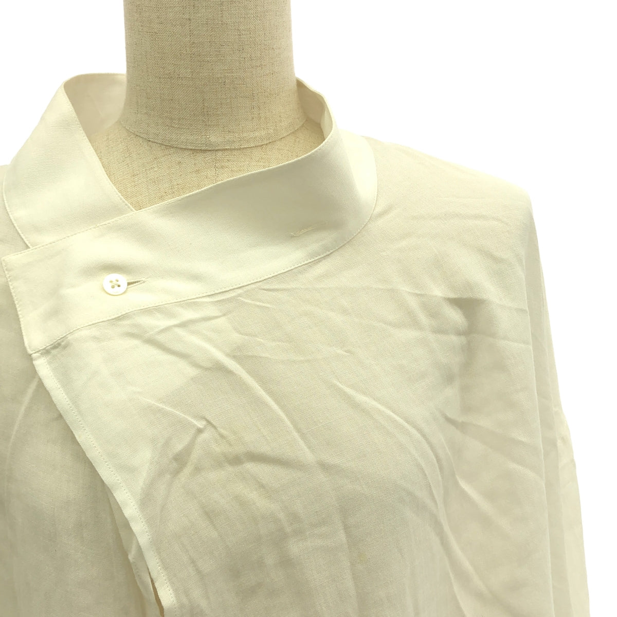 THE ROW | 2WAY 高領人造絲羊毛襯衫裙 | XS | 白色 | 女款