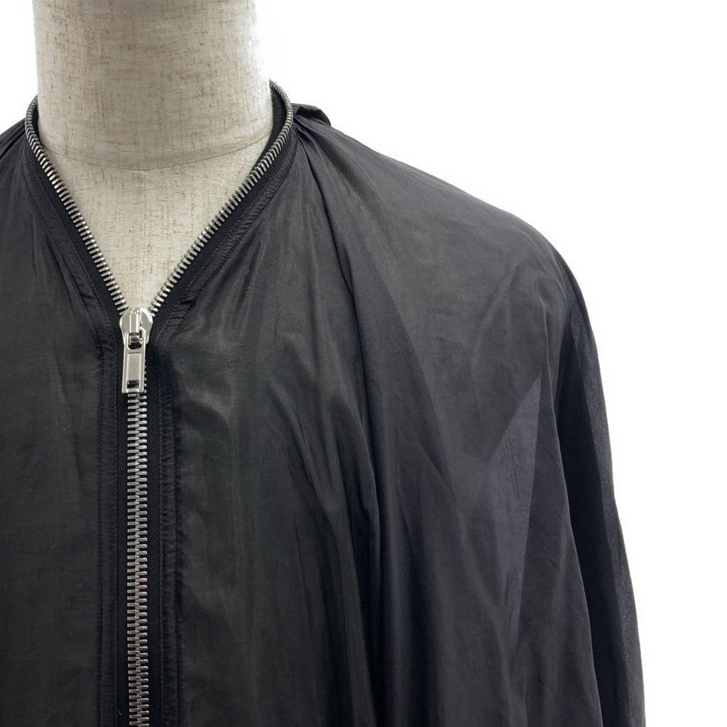 【新品】  Rick Owens / リックオウエンス | 2024SS | LIDO Bubble Batwing Flight Bomber Jacket バブル バットウィング シルク シアー ボンバージャケット | 46 | ブラック | メンズ