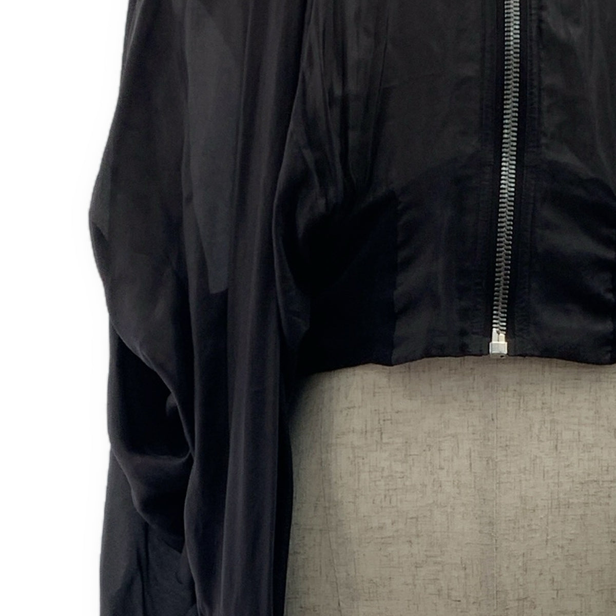 【新品】  Rick Owens / リックオウエンス | 2024SS | LIDO Bubble Batwing Flight Bomber Jacket バブル バットウィング シルク シアー ボンバージャケット | 46 | ブラック | メンズ