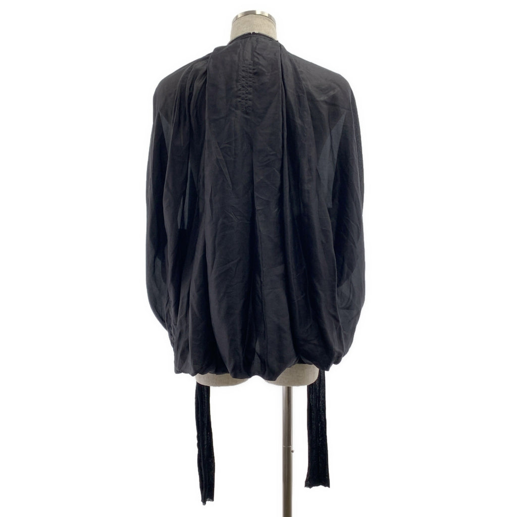 【新品】  Rick Owens / リックオウエンス | 2024SS | LIDO Bubble Batwing Flight Bomber Jacket バブル バットウィング シルク シアー ボンバージャケット | 46 | ブラック | メンズ