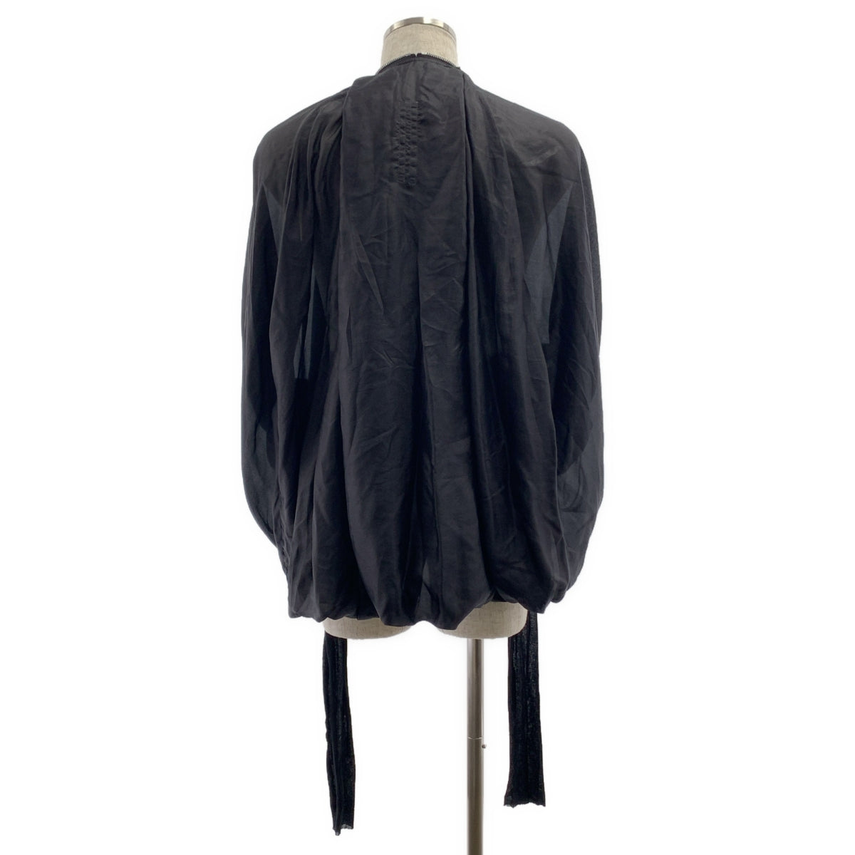 【新品】  Rick Owens / リックオウエンス | 2024SS | LIDO Bubble Batwing Flight Bomber Jacket バブル バットウィング シルク シアー ボンバージャケット | 46 | ブラック | メンズ