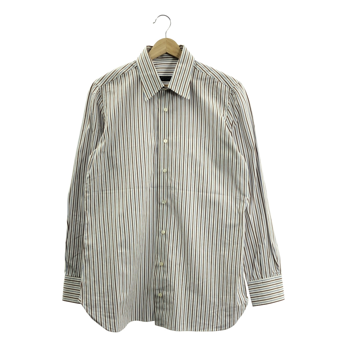 【美品】  Stile Latino / スティレラティーノ | コットン マルチカラーストライプ ドレスシャツ | 39 | ホワイト系 | メンズ
