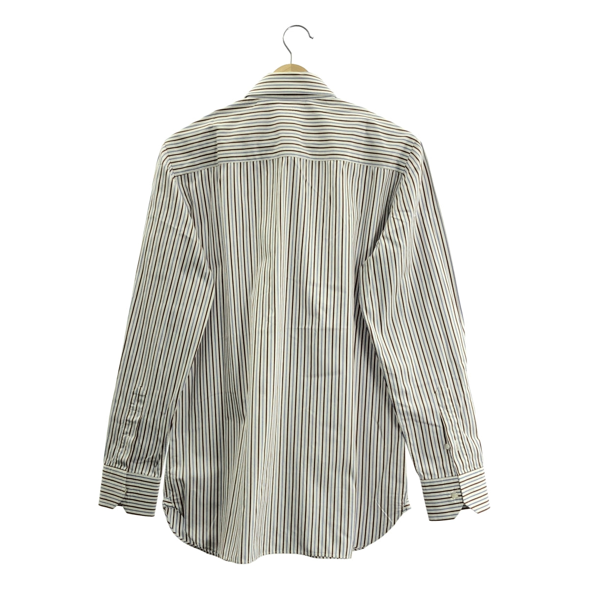 【미품】 Stile Latino / 스티레 라티노 | 코튼 멀티 컬러 스트라이프 드레스 셔츠 | 39 | 화이트 계열 | 남성