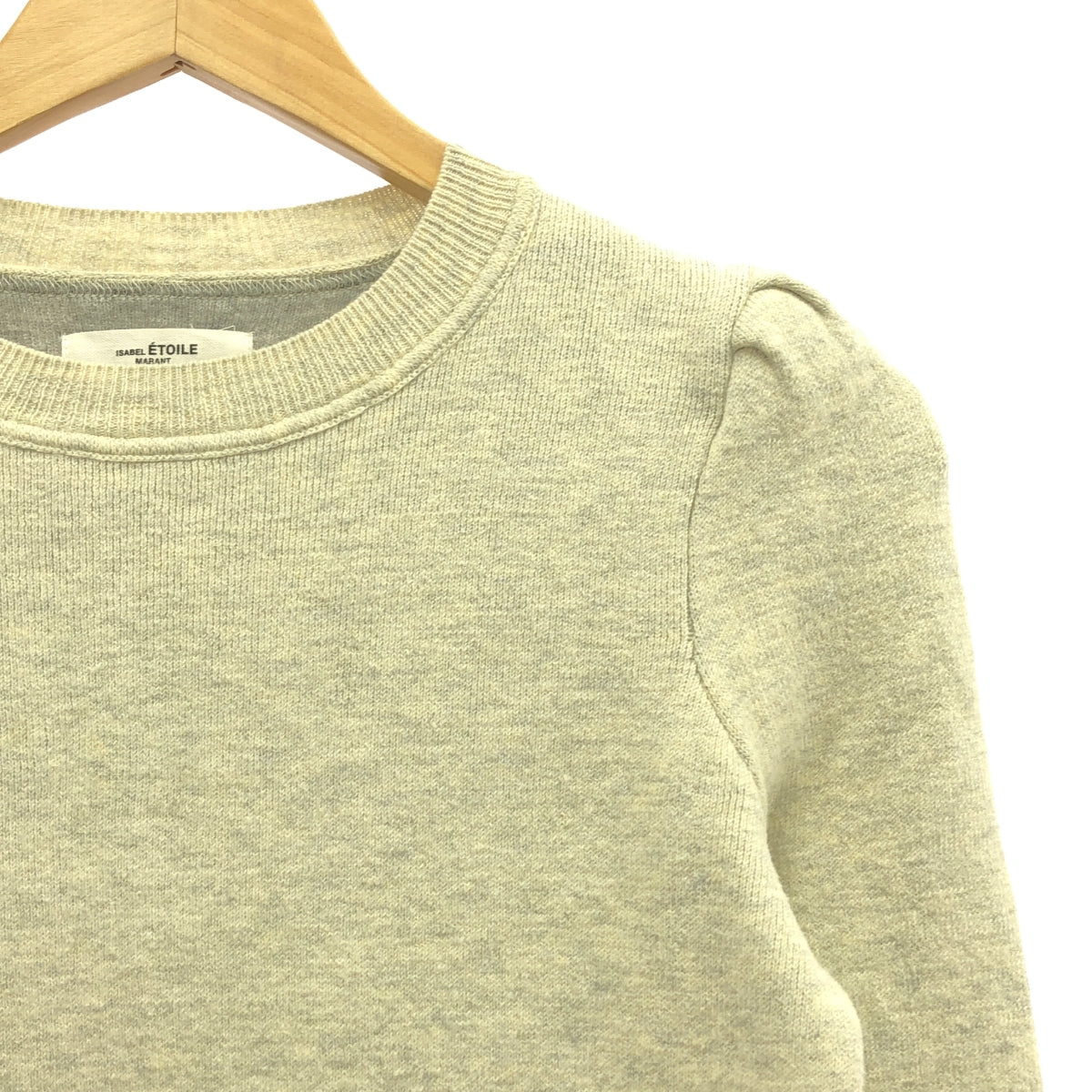 ISABEL MARANT ETOILE / イザベルマランエトワール | コットン ウール パフスリーブニット | 36 | ベージュ | レディース