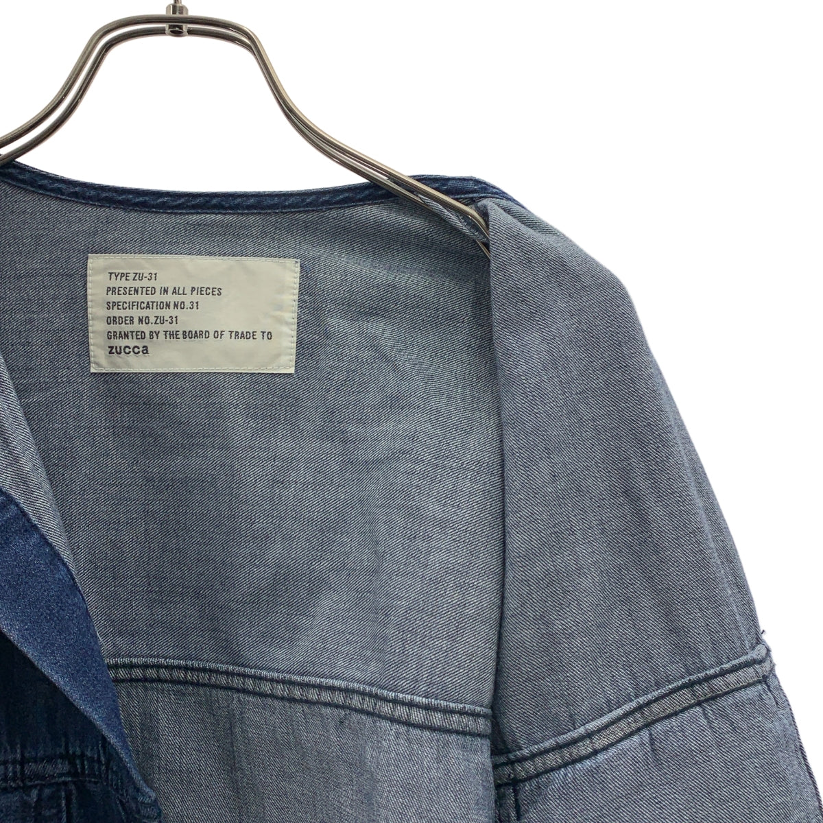 ZUCCa / 주카 | TYPE ZU-31 노 컬러 데님 재킷 | M | 남성
