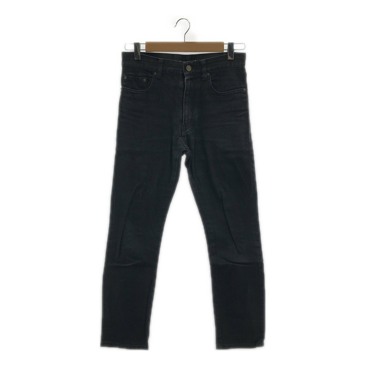 SAINT LAURENT PARIS / サンローランパリ | エディスリマン期 D05 M/SK-HW ウォッシュ加工 ストレッチ スキニーデニムパンツ | 29 | ブラック | メンズ