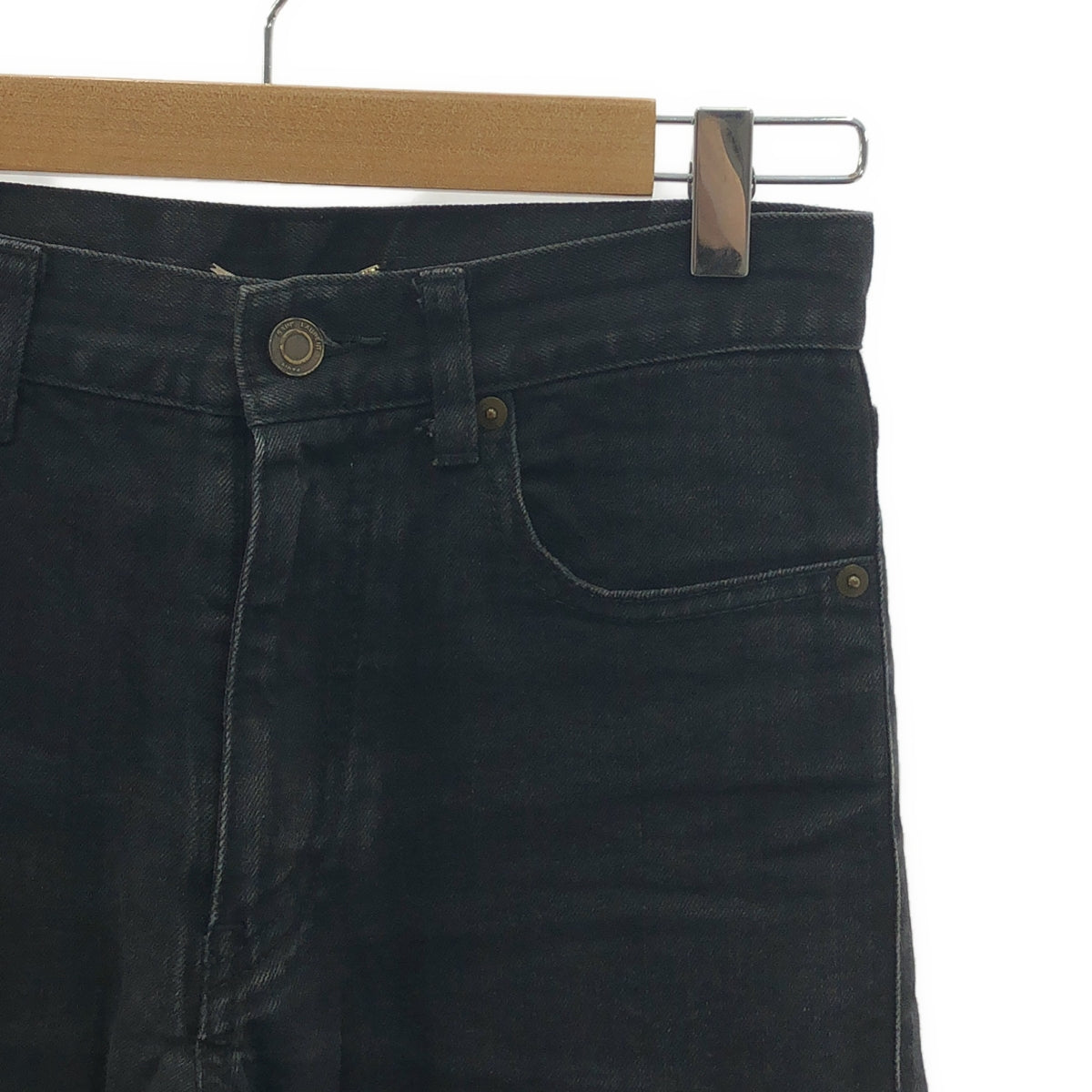 SAINT LAURENT PARIS / サンローランパリ | エディスリマン期 D05 M/SK-HW ウォッシュ加工 ストレッチ スキニーデニムパンツ | 29 | ブラック | メンズ