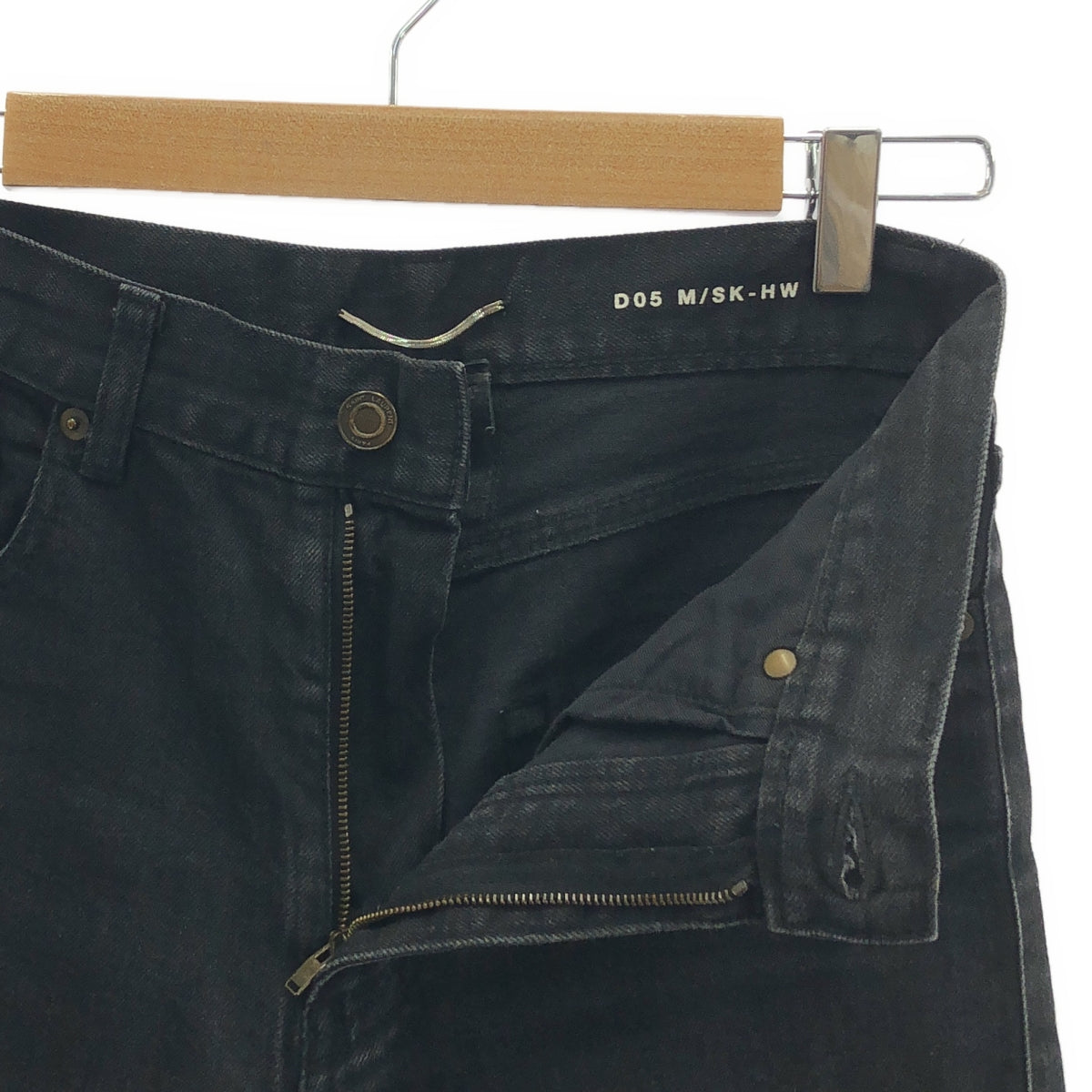 SAINT LAURENT PARIS / サンローランパリ | エディスリマン期 D05 M/SK-HW ウォッシュ加工 ストレッチ スキニーデニムパンツ | 29 | ブラック | メンズ