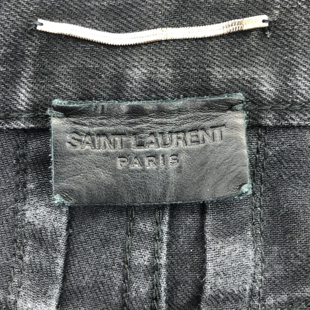 SAINT LAURENT PARIS / サンローランパリ | エディスリマン期 D05 M/SK-HW ウォッシュ加工 ストレッチ スキニーデニムパンツ | 29 | ブラック | メンズ