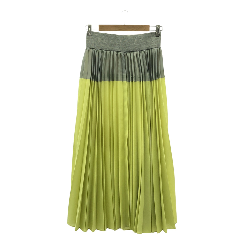 【미품】 sacai / 사카이 | 2023SS | Suiting Skirt 주름 전환 롱 스커트 | 1 | 그레이 / 옐로우 | 여성
