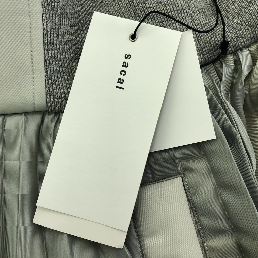 【미품】 sacai / 사카이 | 2023SS | Suiting Skirt 주름 전환 롱 스커트 | 1 | 그레이 / 옐로우 | 여성