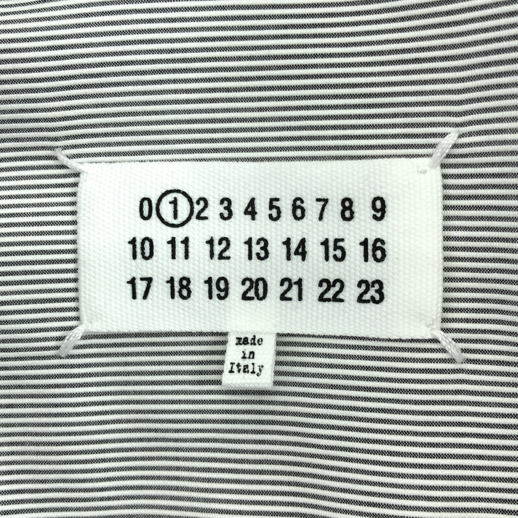 【美品】  Maison Margiela / メゾンマルジェラ | 2021AW | コットン ポプリン ストライプ オーバーサイズ シャツ ドレス ワンピース | XXS | グレー/ホワイト | レディース