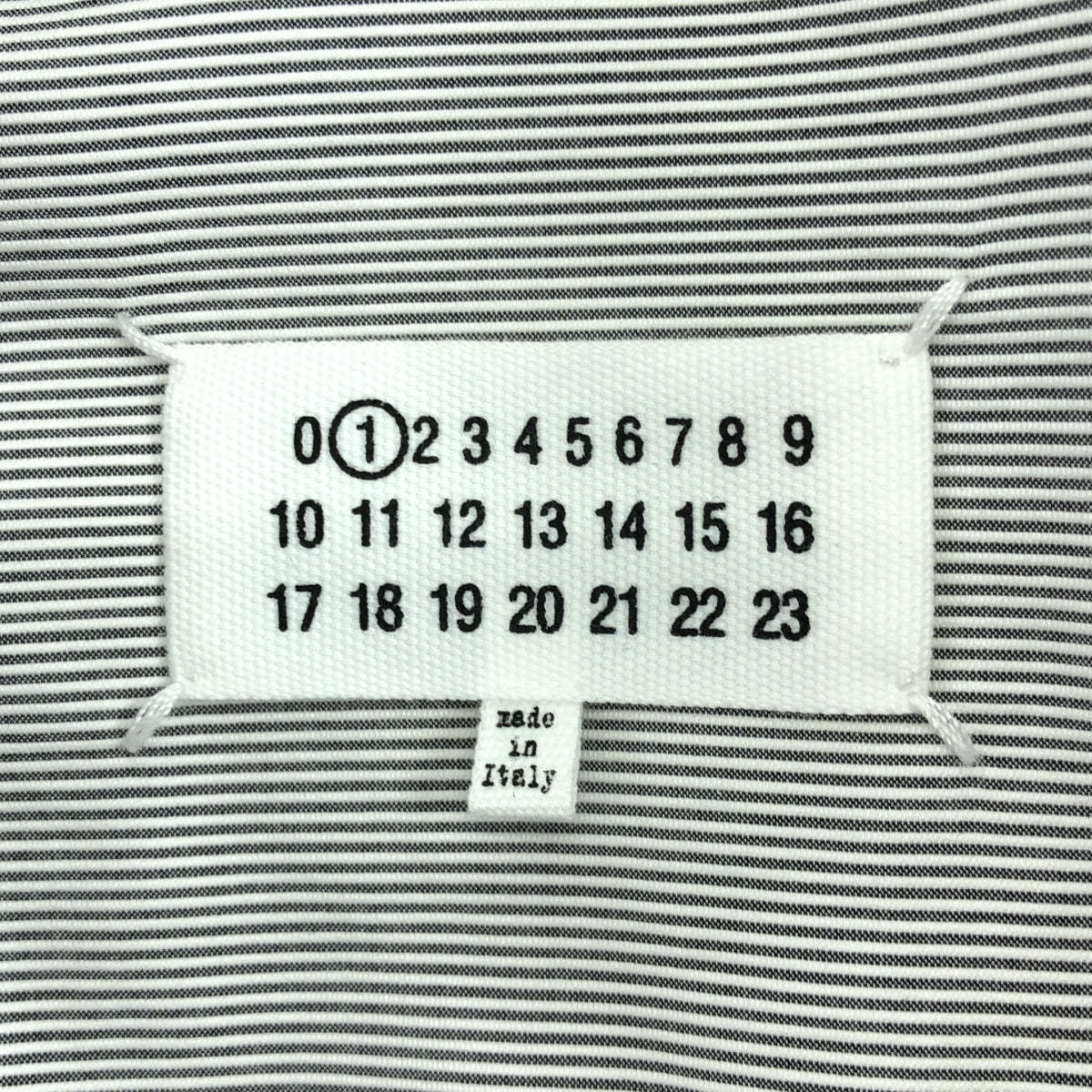 【美品】  Maison Margiela / メゾンマルジェラ | 2021AW | コットン ポプリン ストライプ オーバーサイズ シャツ ドレス ワンピース | XXS | グレー/ホワイト | レディース