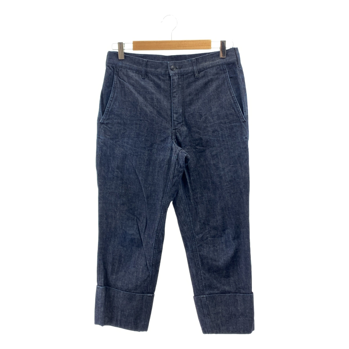 COMME des GARCONS HOMME / 컴데 갤슨 옴므 | 2012SS | 짙은 감색 데님 롤업 바지 | XS | 인디고 | 남성
