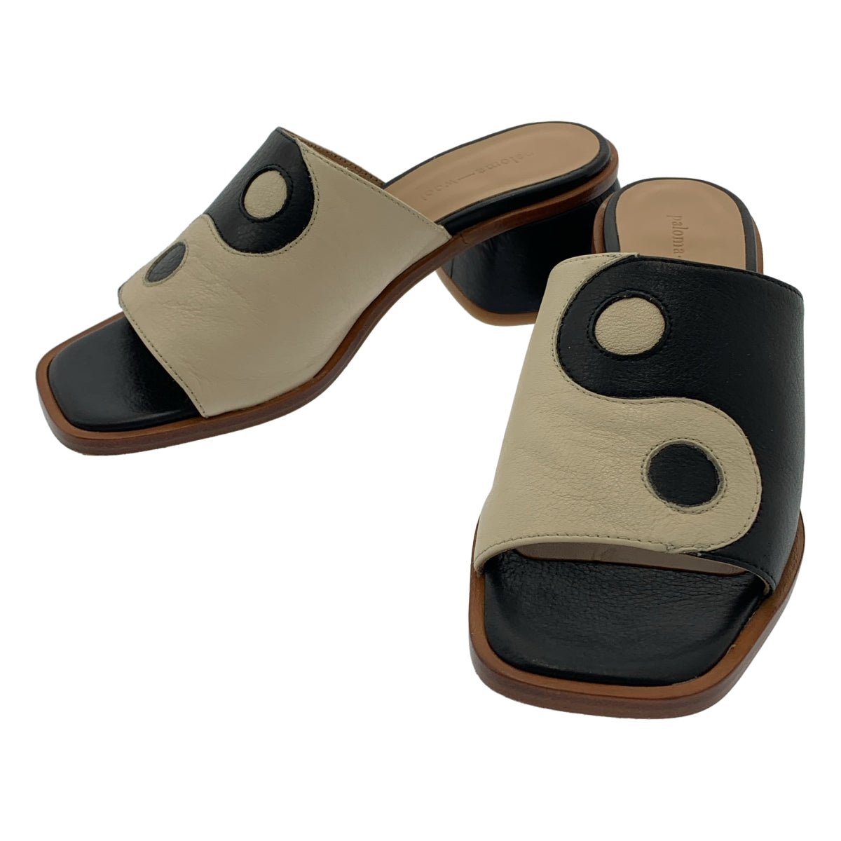 Paloma Wool / 팔로마 울 | 가죽 바이 컬러 음양 샌들 | 36 | 여성