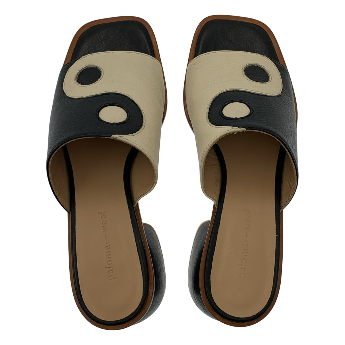 Paloma Wool / 팔로마 울 | 가죽 바이 컬러 음양 샌들 | 36 | 여성