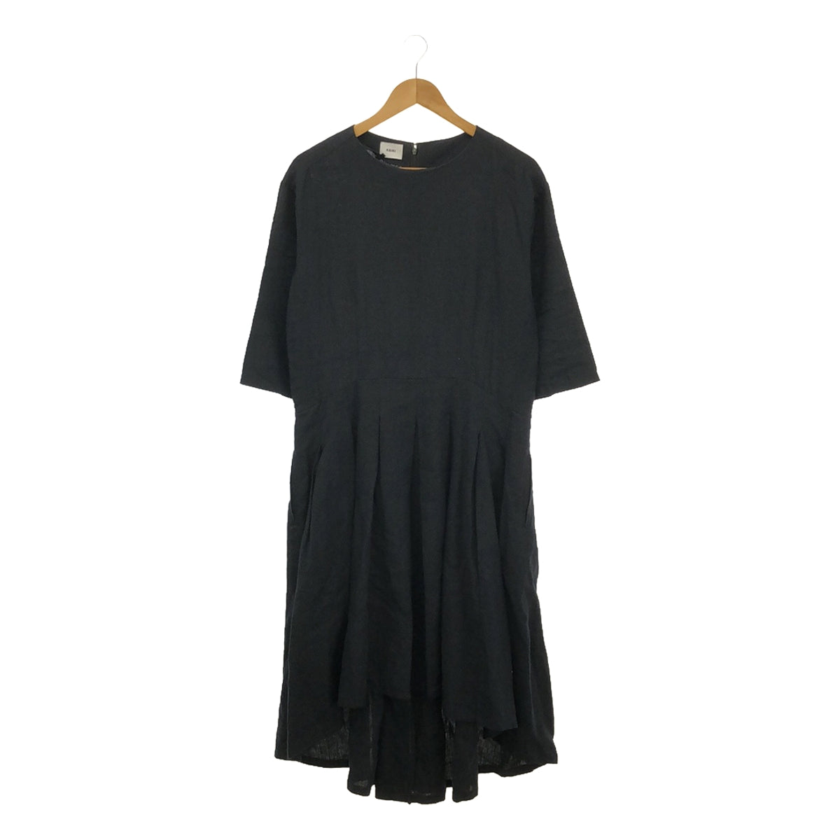 kaiki / Kaiki | Linen Tuck Gathered Dress | F | Navy | Women's