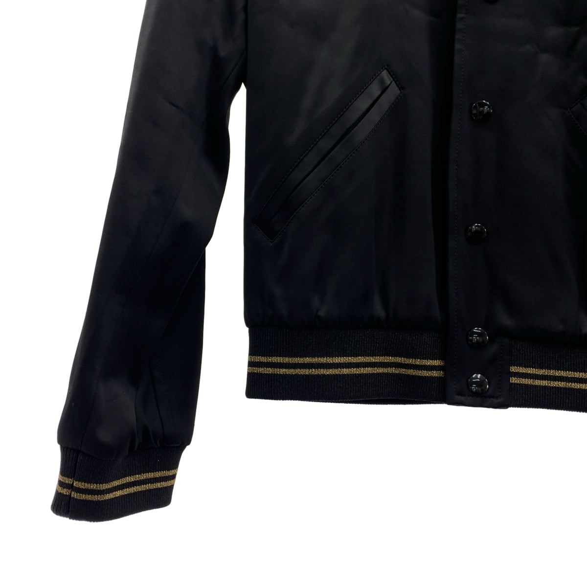 SAINT LAURENT PARIS / サンローランパリ | エディ・スリマン期 PALLADIUM パラディウム 刺しゅう スパンコール装飾 テディジャケット | 38 | レディース