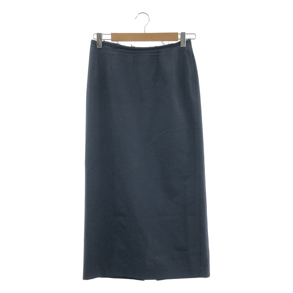 COMME des GARÇONS | 2003 春夏 | 羊毛開衩長裙 | S 碼 | 海軍藍 | 女款