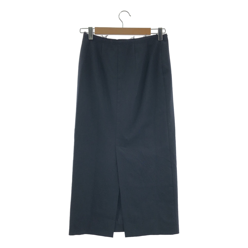 COMME des GARÇONS | 2003 春夏 | 羊毛開衩長裙 | S 碼 | 海軍藍 | 女款