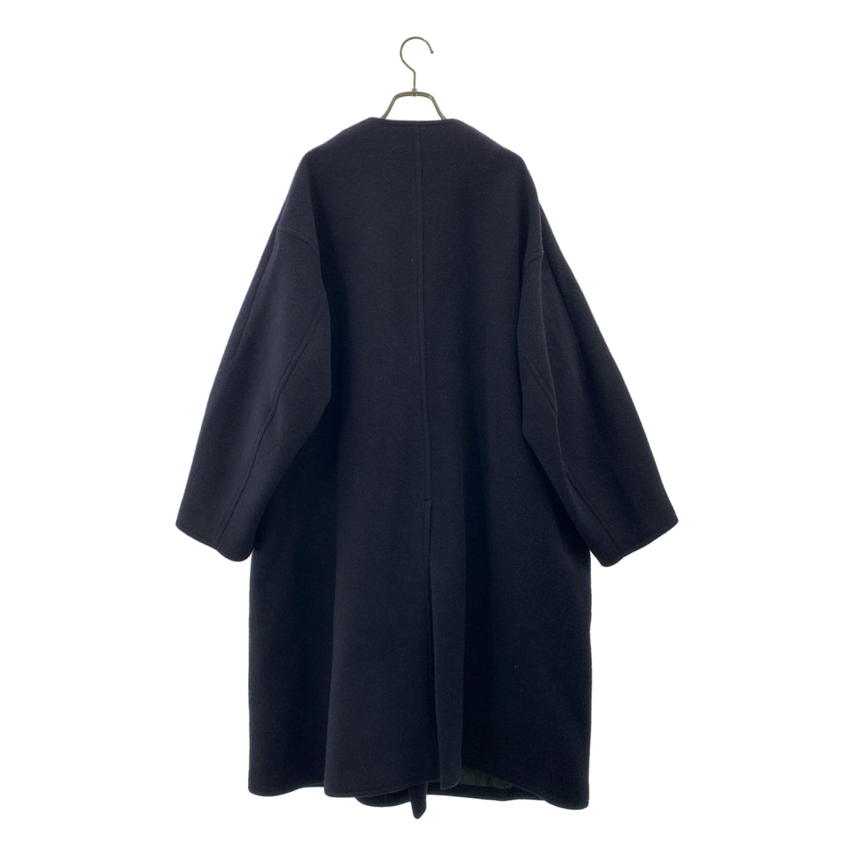 CURRENTAGE / カレンテージ | Short Beaver Long / ウール ノーカラー コート / 総裏地 | 2 | レディース