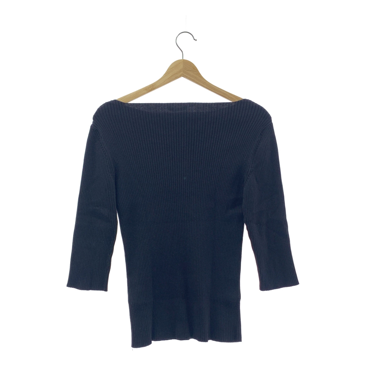 Deuxieme Classe / 두지엠 클래스 | 2020SS | EVERYDAY I LIKE EVERYDAY KNIT 리브 7분 소매 니트 | 블랙 | 여성