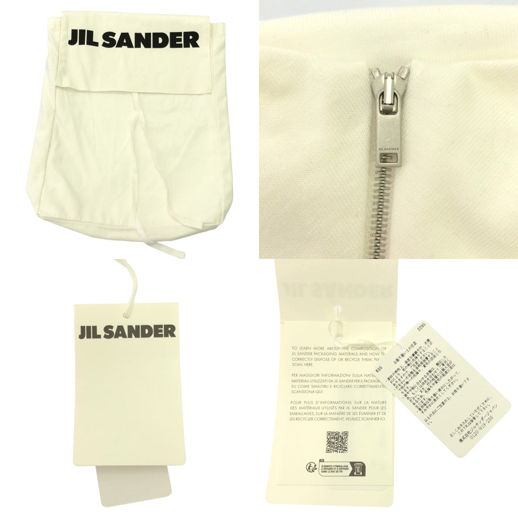 [狀況良好] JIL SANDER | 2024SS |圓領無袖T卹/棉質後背拉鍊套頭衫| M |白色 |女性的