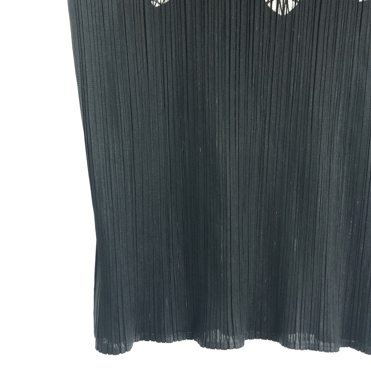 PLEATS PLEASE ISSEY MIYAKE / プリーツプリーズイッセイミヤケ | 総柄 ハイネック ノースリーブ プルオーバー | 4 | レディース