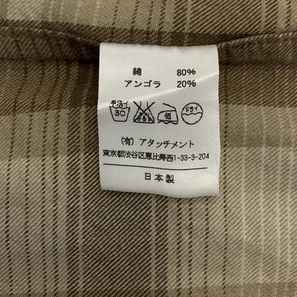 ATTACHMENT / アタッチメント | アンゴラ混 チェックシャツ | 2 | メンズ