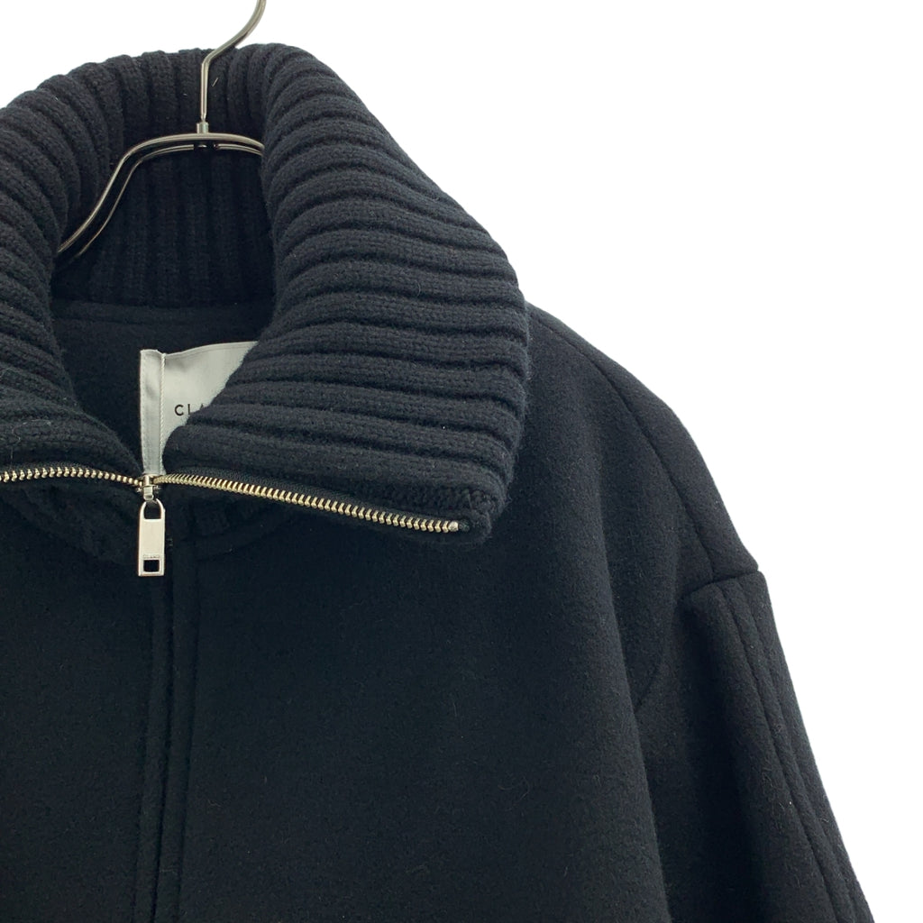 CLANE / クラネ | RIB COLLAR WOOL LONG COAT / エリリブニットシングルコート / 総裏地 | 1 | レディース