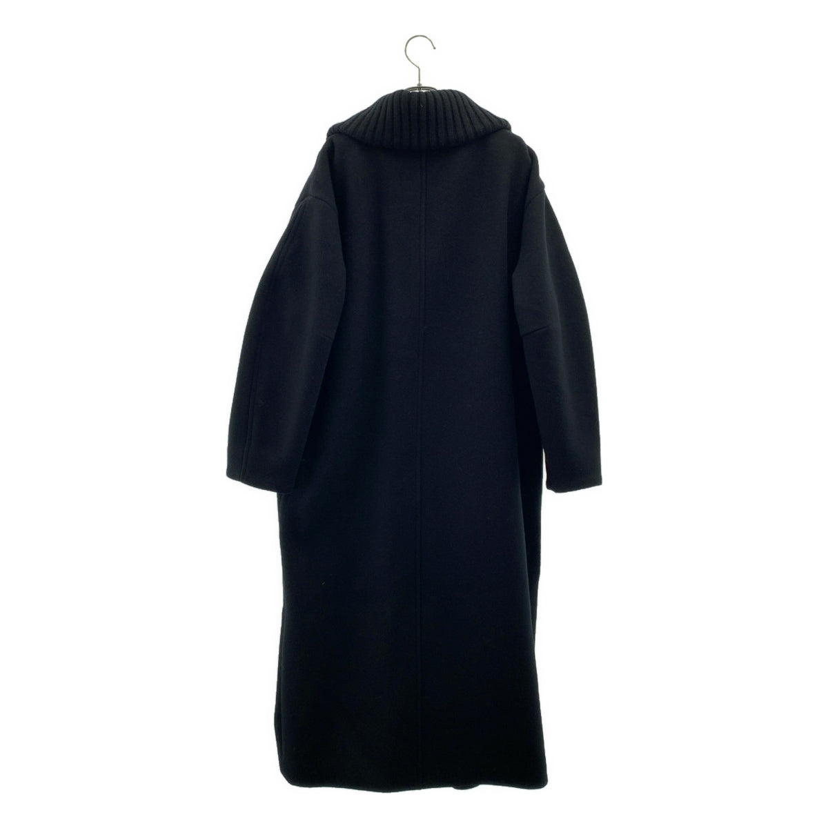CLANE / クラネ | RIB COLLAR WOOL LONG COAT / エリリブニットシングルコート / 総裏地 | 1 | レディース