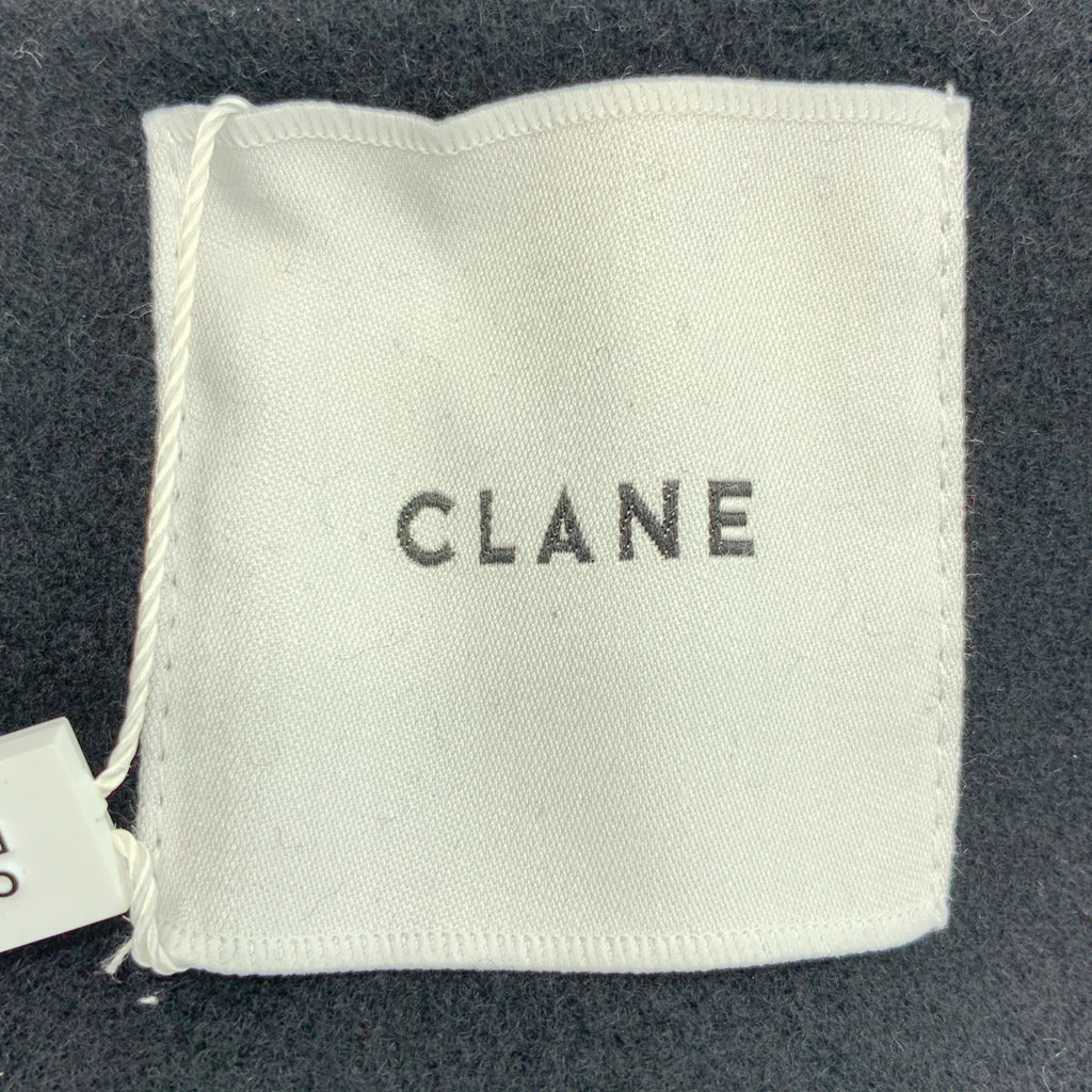 CLANE / クラネ | RIB COLLAR WOOL LONG COAT / エリリブニットシングルコート / 総裏地 | 1 | レディース