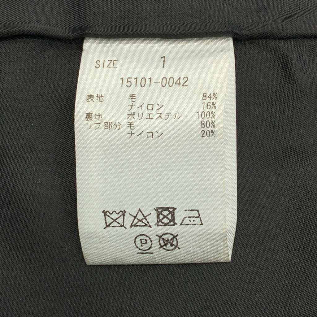 CLANE / クラネ | RIB COLLAR WOOL LONG COAT / エリリブニットシングルコート / 総裏地 | 1 | レディース